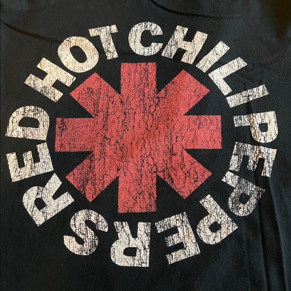 Red Hot Chili Peppers Graphic TShirt Black Size Small